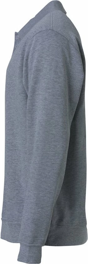 Clique Basic Polo Sweater Grijs Melange - Maat L 6 Clique Basic Polo Sweater Grijs Melange - Maat L - Afbeelding 4