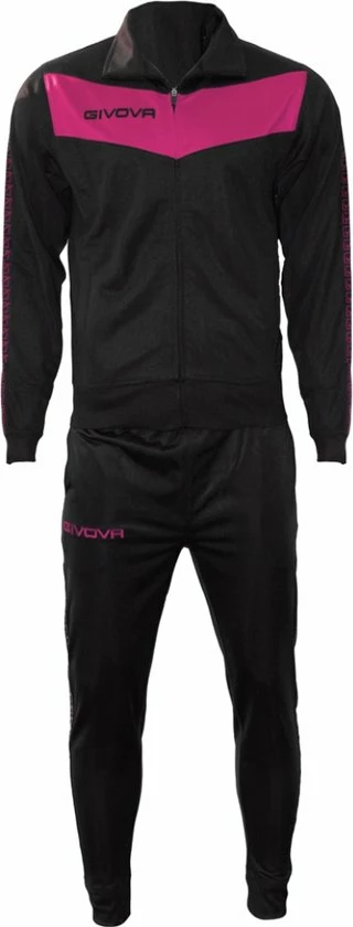 Trainingspak Givova TR018B Visa Banda,Zwart/Fuxia Roze , Maat 164/S 3 Trainingspak Givova TR018B Visa Banda,Zwart/Fuxia Roze , Maat 164/S
