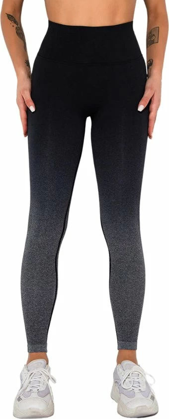 Merkloos Sportlegging Dames - Yoga Legging - High Waist Legging - Fitness Legging - Yoga Kleding Dames - Yoga Broek Dames - Sportkleding Dames - Sportbroek Dames - Gradient Legging | Zwart | Maat XS 6 Merkloos Sportlegging Dames - Yoga Legging - High Waist Legging - Fitness Legging - Yoga Kleding Dames - Yoga Broek Dames - Sportkleding Dames - Sportbroek Dames - Gradient Legging | Zwart | Maat XS - Afbeelding 4