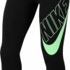 Nike Graphic Legging Meisjes Zwart/lime -Sportkleding-Dames Winkel 346x840 1