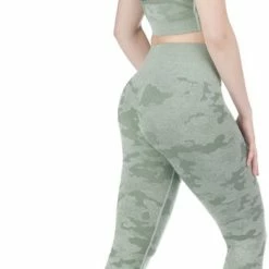 GYMFIT - Sportlegging Camo Army Green - Sportkleding Dames - Sportlegging Dames - High Waist - Yoga Legging Dames - Maat M -Sportkleding-Dames Winkel 350x840