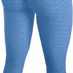 Merkloos Dames Legging - Sportlegging - High Waist - Blauw - Maat S/M (36-38)