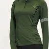 Active Panther T-shirt Julia Solid Zip Army Green, Dames Loopshirt Sport Training Shirt Met Lange Mouwen, -Sportkleding-Dames Winkel 365x840