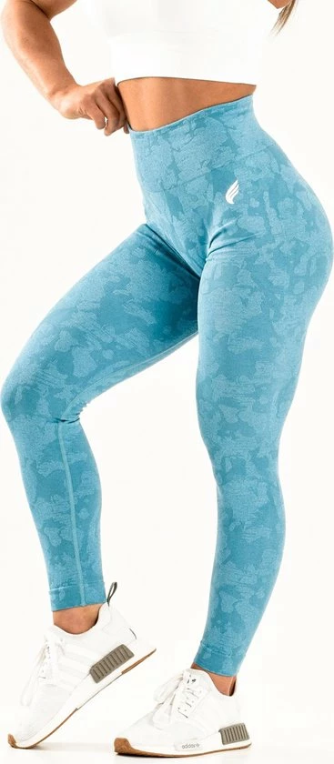 DM Training Wild Camo Sportlegging Dames - Squat Proof, Stylish Camouflage & High Waist - Blue / Blauw 3 DM Training Wild Camo Sportlegging Dames - Squat Proof, Stylish Camouflage & High Waist - Blue / Blauw