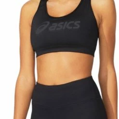 ASICS Logo Bra 2012B882-001, Vrouwen, Zwart, Sport Beha, Maat: M