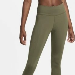 Nike One Tight Sportlegging - Maat L - Vrouwen - Olijfgroen -Sportkleding-Dames Winkel 371x840