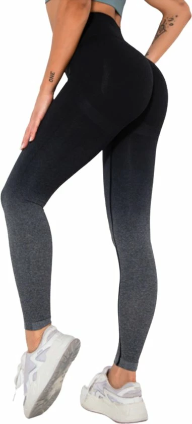 Merkloos Sportlegging Dames - Yoga Legging - High Waist Legging - Fitness Legging - Yoga Kleding Dames - Yoga Broek Dames - Sportkleding Dames - Sportbroek Dames - Gradient Legging | Zwart | Maat XS 5 Merkloos Sportlegging Dames - Yoga Legging - High Waist Legging - Fitness Legging - Yoga Kleding Dames - Yoga Broek Dames - Sportkleding Dames - Sportbroek Dames - Gradient Legging | Zwart | Maat XS - Afbeelding 3