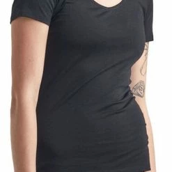 Icebreaker Siren SS Sweetheart Dames Thermoshirt - Black - M -Sportkleding-Dames Winkel 402x840