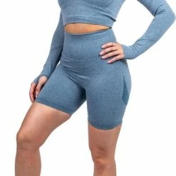 JT Supply – Shape – Fitness Short – Korte Sportbroek Dames – Korte Sportlegging Dames – Sportlegging Dames High Waist – Hardloopbroek Dames – Push Up – Fietsbroek – Bikershort – Korte Tight – Sportshort – Grijsblauw -Sportkleding-Dames Winkel 403x840 2