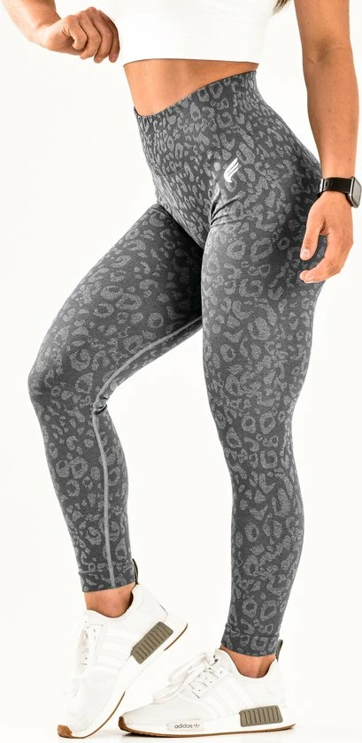 DM Training Wild Animal Sportlegging Dames - Squat Proof, Stylish Animal Print & High Waist - Grey/grijs 3 DM Training Wild Animal Sportlegging Dames - Squat Proof, Stylish Animal Print & High Waist - Grey/grijs