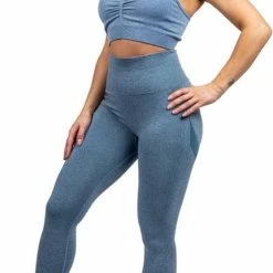 JT Supply – Shape – Sportlegging Dames High Waist – Sportbroek Dames – Sportkleding Dames – Shape Legging - Seamless Sportlegging - Hardloopbroek Dames – Tiktok Legging – Yogalegging Dames – Fitness Legging – Grijs-Blauw -Sportkleding-Dames Winkel 431x840 1
