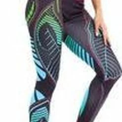 Ultimate Fit Fitnesslegging In Decoratief Bladdesign. Zwart, Roze, Groen En Blauw 23 Ultimate Fit Fitnesslegging In Decoratief Bladdesign. Zwart, Roze, Groen En Blauw -Sportkleding-Dames Winkel 438x840 3