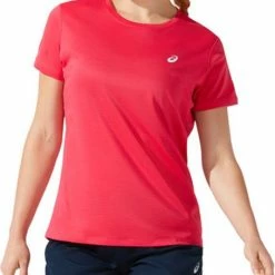 Asics Core SS Top Sportshirt - Maat S - Vrouwen - Roze -Sportkleding-Dames Winkel 454x840 1
