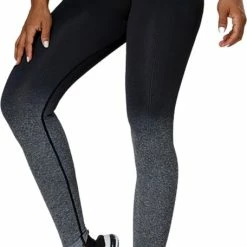 Merkloos Sportlegging Dames - Yoga Legging - High Waist Legging - Fitness Legging - Yoga Kleding Dames - Yoga Broek Dames - Sportkleding Dames - Sportbroek Dames - Gradient Legging | Zwart | Maat XS