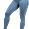 JT Supply – Shape – Sportlegging Dames High Waist – Sportbroek Dames – Sportkleding Dames – Shape Legging - Seamless Sportlegging - Hardloopbroek Dames – Tiktok Legging – Yogalegging Dames – Fitness Legging – Grijs-Blauw