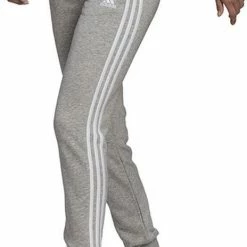 Adidas 3 Stripes Essentials Pant Dames - Sportbroeken - Grijs - Maat L