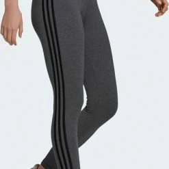 Adidas 3-Stripes Tight Sportlegging - Maat S - Vrouwen - Donker Grijs/Zwart -Sportkleding-Dames Winkel 479x840 2