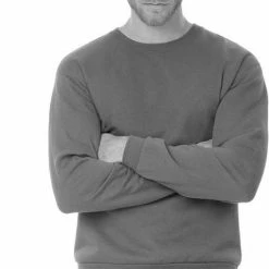 Merkloos Senvi Basic Sweater (Kleur: Heather Grey) - (Maat XL) -Sportkleding-Dames Winkel 479x840