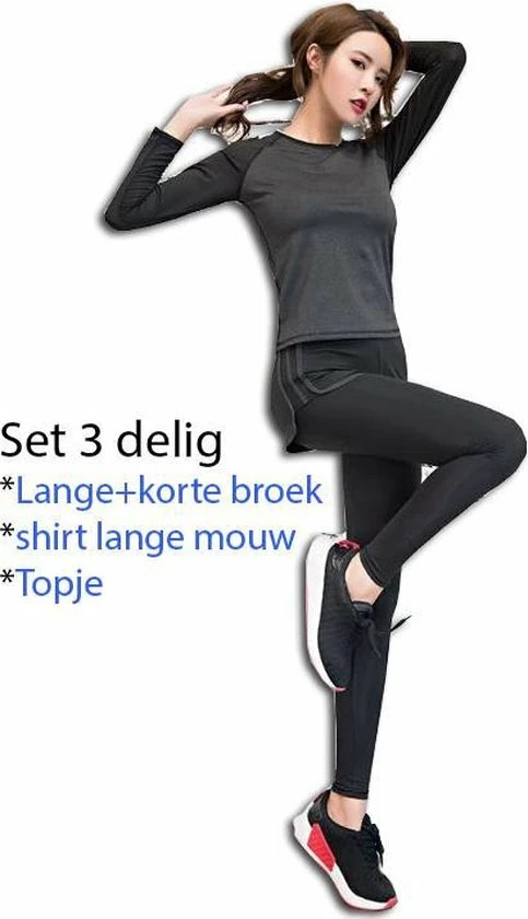 Ministry Of Yoga Fitness Yoga Wear Kleding Set 3 Stuks Rek Katoen / Nylon Ademend Maat S Zwart 3 Ministry Of Yoga Fitness Yoga Wear Kleding Set 3 Stuks Rek Katoen / Nylon Ademend Maat S Zwart