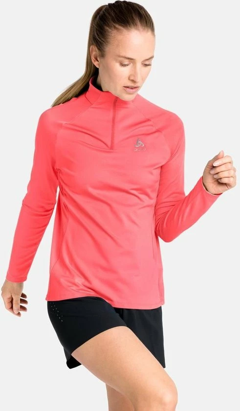 ODLO Midlayer 1/2 Zip ESSENTIAL CERAMIWARM Vrouwen Sporttrui - Siesta - Maat S 6 ODLO Midlayer 1/2 Zip ESSENTIAL CERAMIWARM Vrouwen Sporttrui - Siesta - Maat S - Afbeelding 4