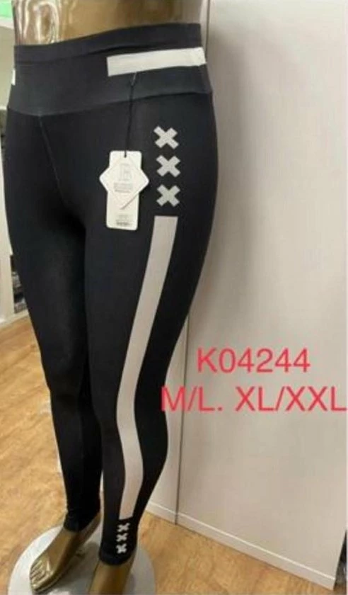 Merkloos Dames Legging - Sportlegging - High Waist - Zwart - Wit - Maat XL/XXL (42-44) 5 Merkloos Dames Legging - Sportlegging - High Waist - Zwart - Wit - Maat XL/XXL (42-44) - Afbeelding 3