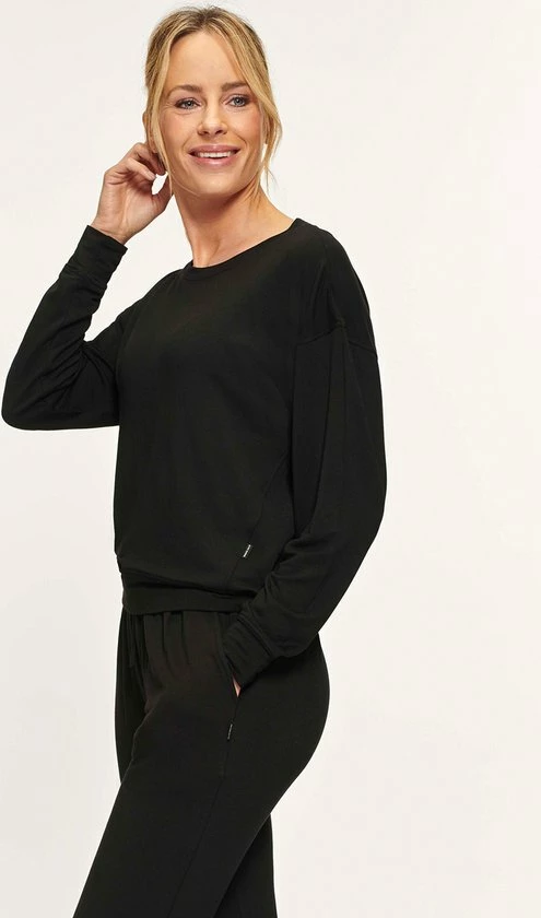 Active Panther T-shirt SABY Comfy TOP Black, Relaxed-fit Long-sleeve Crewneck T-shirt Dames, Dames Loopshirt Lange Mouwen Sport Shirt - Ademend Shirt Fitness Workout, T-shirt Dames Sportshirt Lange Mouwen Snel Droog Elastisch Yoga Gym, 4 Active Panther T-shirt SABY Comfy TOP Black, Relaxed-fit Long-sleeve Crewneck T-shirt Dames, Dames Loopshirt Lange Mouwen Sport Shirt - Ademend Shirt Fitness Workout, T-shirt Dames Sportshirt Lange Mouwen Snel Droog Elastisch Yoga Gym, - Afbeelding 2