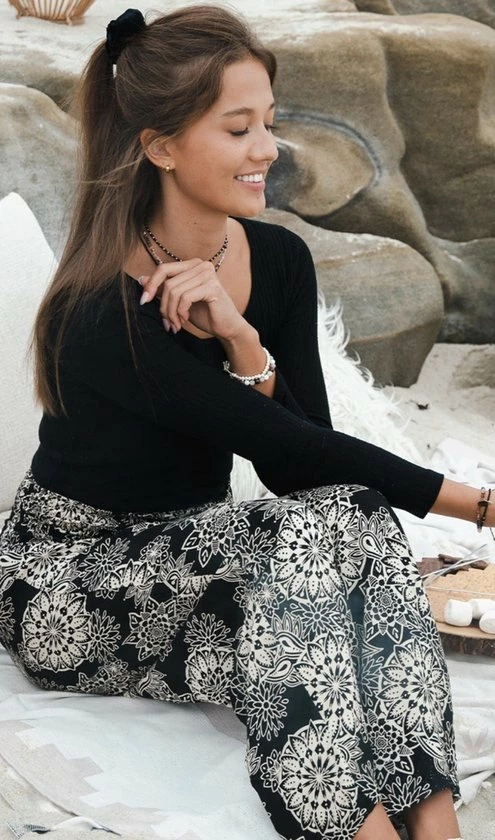 Merkloos Harembroek - Yoga - Loungewear - Sportbroek - Bohemian - Boho - Ibiza 7 Merkloos Harembroek - Yoga - Loungewear - Sportbroek - Bohemian - Boho - Ibiza - Afbeelding 5