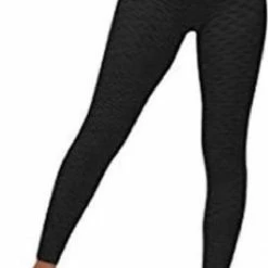 WiseGoods - Premium Anti Cellulitis Legging - Shaping - Sportlegging - Push Up - Yoga - Legging Fitness - High Waist - Zwart - L