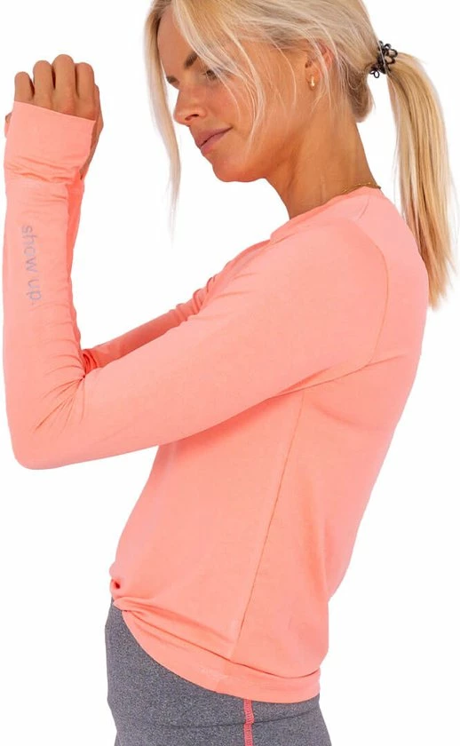 Gofluo. Jodie Sporttop - Reflecterende Details - Show Up Keep Going - Motiverende Sportkleding - Zichtbaar Sporten In Het Donker - Fluo - Koraal - Rood - XL 3 Gofluo. Jodie Sporttop - Reflecterende Details - Show Up Keep Going - Motiverende Sportkleding - Zichtbaar Sporten In Het Donker - Fluo - Koraal - Rood - XL