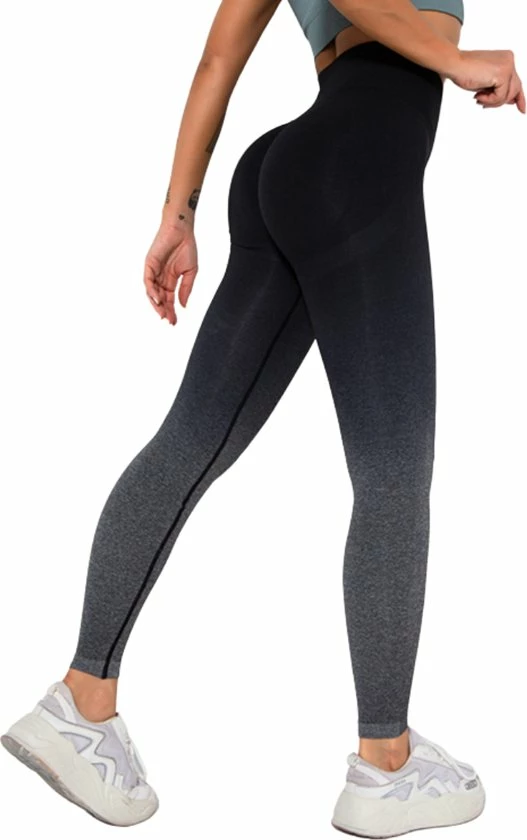 Merkloos Sportlegging Dames - Yoga Legging - High Waist Legging - Fitness Legging - Yoga Kleding Dames - Yoga Broek Dames - Sportkleding Dames - Sportbroek Dames - Gradient Legging | Zwart | Maat XS 4 Merkloos Sportlegging Dames - Yoga Legging - High Waist Legging - Fitness Legging - Yoga Kleding Dames - Yoga Broek Dames - Sportkleding Dames - Sportbroek Dames - Gradient Legging | Zwart | Maat XS - Afbeelding 2