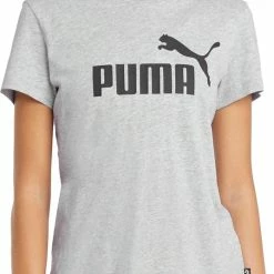 PUMA Ess Logo Tee Dames Sportshirt - Maat L