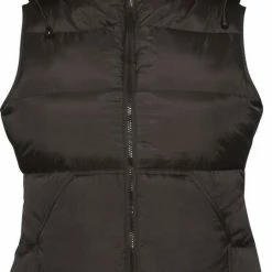 B And C B&C Vrouwen/dames Zen+ Hooded Waterdichte Bodywarmer/Gilet (Zwart)