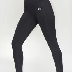 Barzillas Performance Sportlegging Dames - Legging Dames - High Waist - Dry Fit - 4way Stretch - Fashion - Dark Grey - Side Pockets - Size XL