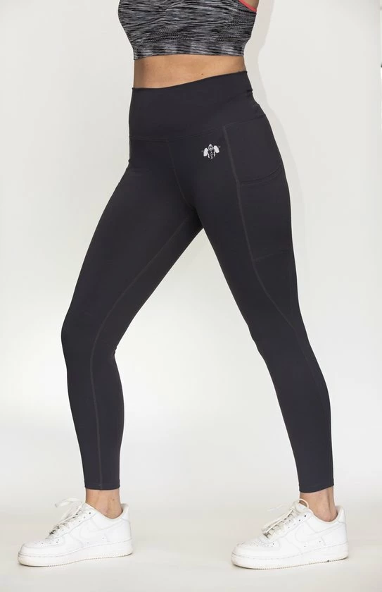 Barzillas Performance Sportlegging Dames - Legging Dames - High Waist - Dry Fit - 4way Stretch - Fashion - Dark Grey - Side Pockets - Size XL 3 Barzillas Performance Sportlegging Dames - Legging Dames - High Waist - Dry Fit - 4way Stretch - Fashion - Dark Grey - Side Pockets - Size XL