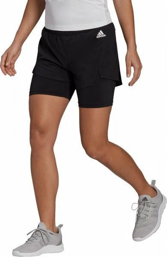 Adidas Adidas Designed 2 Move 2-in-1 Short Sportbroek - Maat S - Vrouwen - Zwart 7 Adidas Adidas Designed 2 Move 2-in-1 Short Sportbroek - Maat S - Vrouwen - Zwart - Afbeelding 5