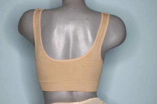 Ouno Basis Sportbeha Beige Met Uitneembare Pads M/L 3 Ouno Basis Sportbeha Beige Met Uitneembare Pads M/L