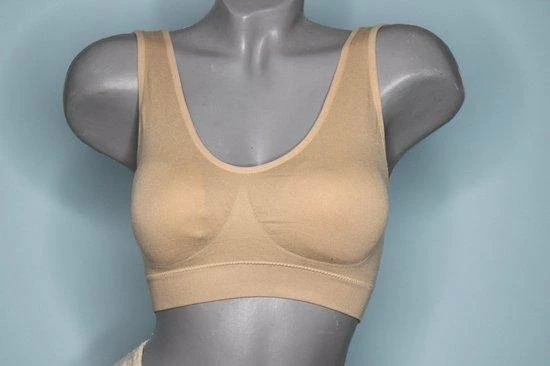 Ouno Basis Sportbeha Beige Met Uitneembare Pads M/L 4 Ouno Basis Sportbeha Beige Met Uitneembare Pads M/L - Afbeelding 2