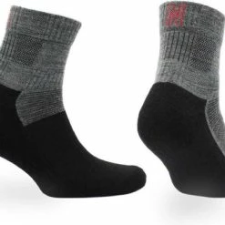 Norfolk - Fietssokken - Wandelsokken - 2 Paar - 63% Merinowol Met Demping Enkel Sokken - LeonardoQTR - Grijs - Unisex - 35-38 -Sportkleding-Dames Winkel 550x398