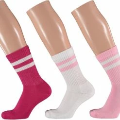 Sportsokken Kinderen - Multi Roze - 3-Pak - 35/38 - Kindersokken - Kindersokken Jongens - Kindersokken Meisjes - Sokken Jongens - Apollo