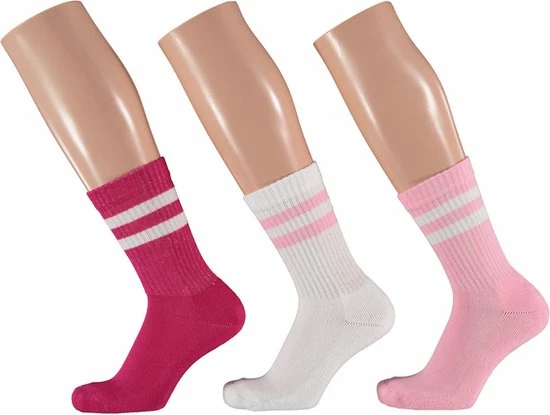 Sportsokken Kinderen - Multi Roze - 3-Pak - 35/38 - Kindersokken - Kindersokken Jongens - Kindersokken Meisjes - Sokken Jongens - Apollo 3 Sportsokken Kinderen - Multi Roze - 3-Pak - 35/38 - Kindersokken - Kindersokken Jongens - Kindersokken Meisjes - Sokken Jongens - Apollo