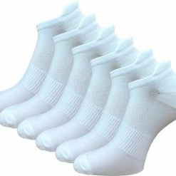 SQOTTON 6 Paar Compressie Hardloop Sneakersokken - Wit - Maat 35-38