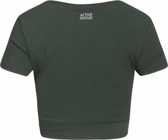 Active Panther T-shirt Wendy Top Solid Cross Army Green, Dames Yoga Elastische Oefening Sport Tops Korte Mouwen Workout Kleding Fitness Casual Vrouwen Sport Fitness Basic Compressie Running Crop Tops, Longline Crop Tank Top Gewatteerde Running Yoga 6 Active Panther T-shirt Wendy Top Solid Cross Army Green, Dames Yoga Elastische Oefening Sport Tops Korte Mouwen Workout Kleding Fitness Casual Vrouwen Sport Fitness Basic Compressie Running Crop Tops, Longline Crop Tank Top Gewatteerde Running Yoga - Afbeelding 4
