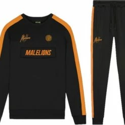 Malelions - Academy -Trainingspak - Zwart/oranje