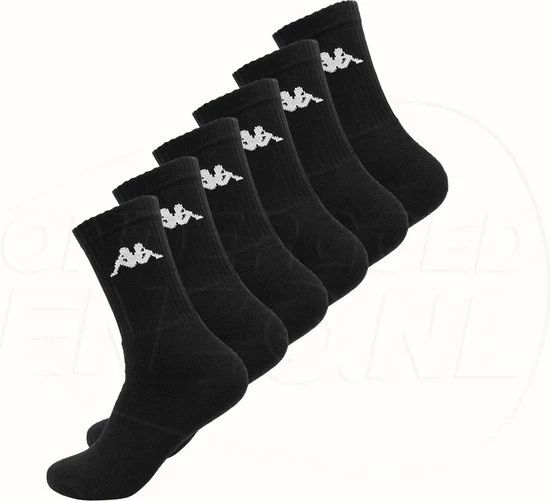 Kappa Sportsokken - Zwart - 12 Paar - Maat 39-42 4 Kappa Sportsokken - Zwart - 12 Paar - Maat 39-42 - Afbeelding 2