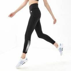 Adidas Adidas D2M Motion Sportlegging - Maat S - Vrouwen - Zwart/wit -Sportkleding-Dames Winkel 550x505 3