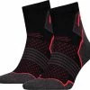 Head - Hiking 2-pack Quarter Sokken - Zwart/rood - 43-46