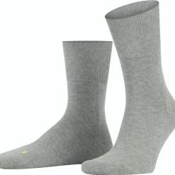 FALKE Run Gewatteerd Warm Ademend Hoogwaardig Anti Zweet Zacht Zonder Motief Kleurrijk Hardloop Hoog Katoen Grijs Unisex Sokken - Maat 35-36