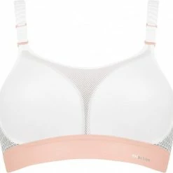 Triumph Sportbeha - Maat 80D - Vrouwen - Wit/ Licht Roze -Sportkleding-Dames Winkel 550x524