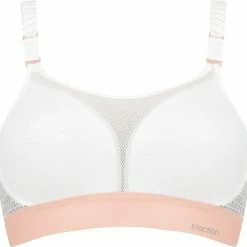 Triumph Sportbeha - Maat 80D - Vrouwen - Wit/ Licht Roze -Sportkleding-Dames Winkel 550x526