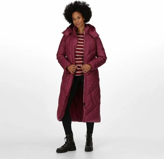 De Regatta Longley Extra Lange Jas - Dames - Waterafstotend - Geïsoleerd - Paars 8 De Regatta Longley Extra Lange Jas - Dames - Waterafstotend - Geïsoleerd - Paars - Afbeelding 6